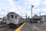 Westbound NJT Arrow III Set approaches Murray Hill Station